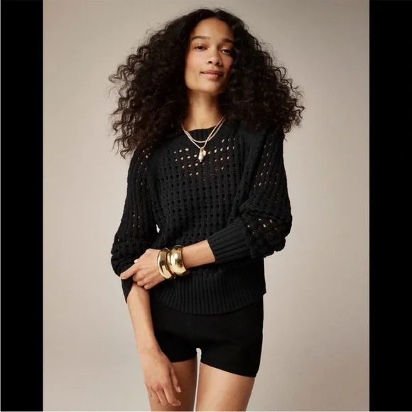 J.Crew Pointelle crewneck sweater - Picture 2 of 5